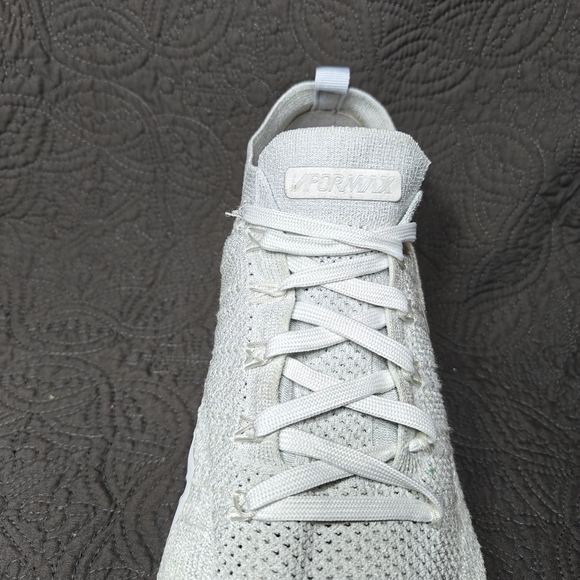 Nike Air VaporMax Flyknit 2 Triple White Athletic Men\'s Shoes Size 14